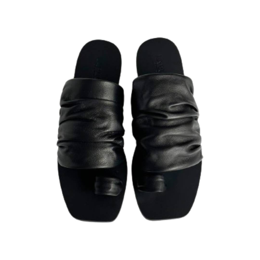Drape Leather Sandals