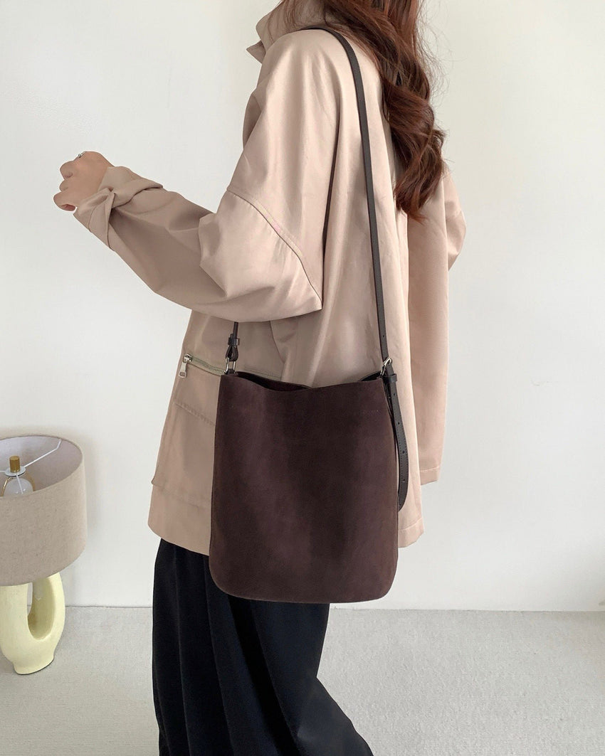 Miley Suede Bag - Chocolate
