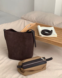 Miley Suede Bag - Chocolate