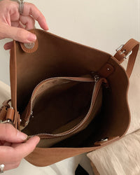 Miley Suede Bag - Chocolate