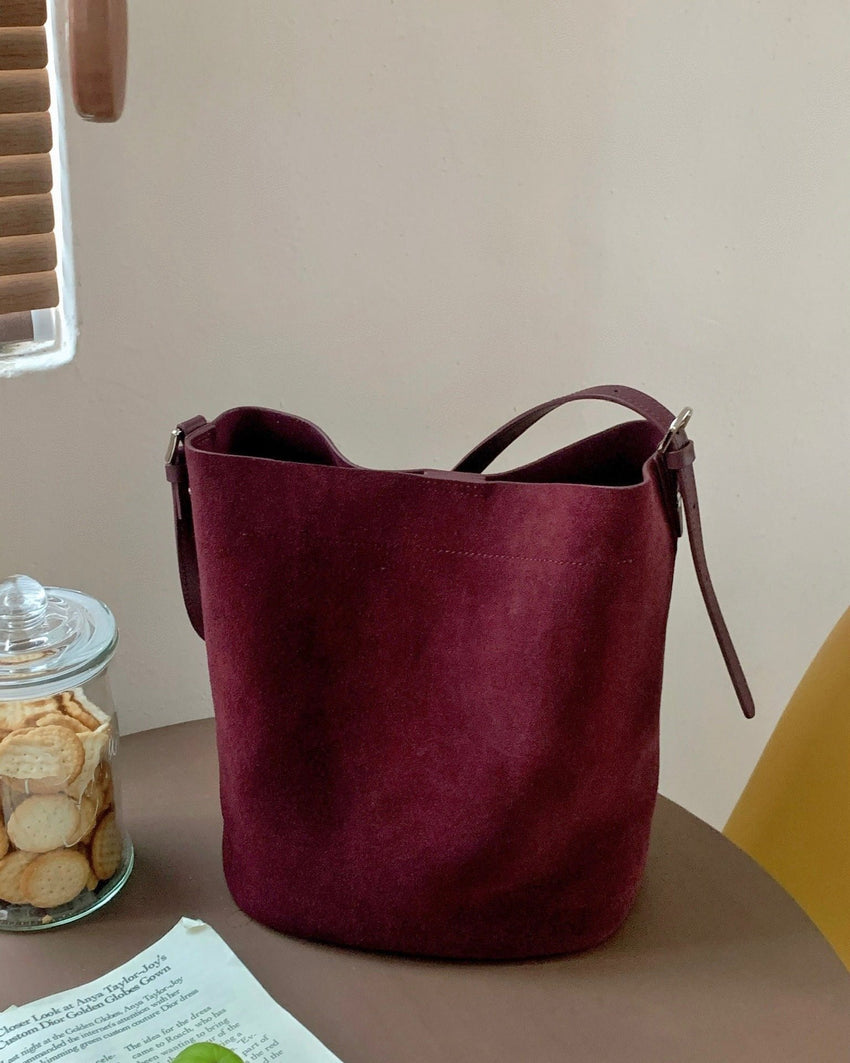 Miley Suede Bag - Burgundy