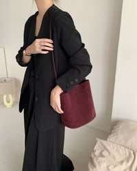 Miley Suede Bag - Burgundy