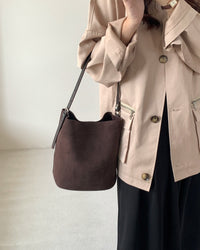 Miley Suede Bag - Chocolate
