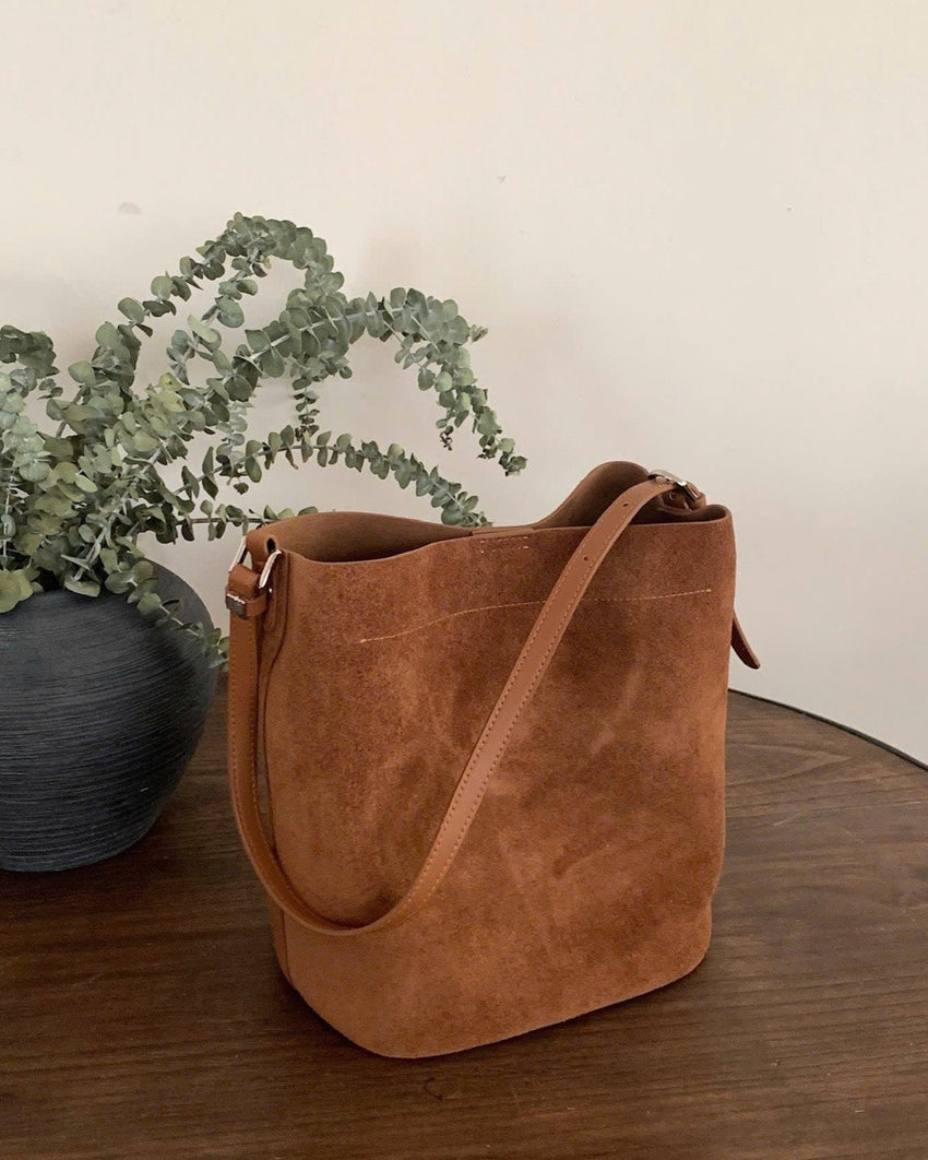 Miley Suede Bag - Caramel